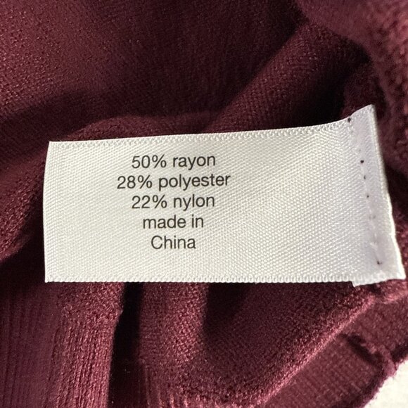 Lane Bryant Sweater Womens 18/20 Maroon V-NECK Long Sleeve Retails $60.00 NWT - Picture 6 of 11